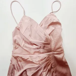 Superdown Kimora Satin Pleated Dress in Blush XS thumbnail 4
