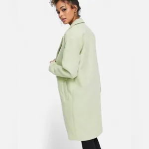Pieces Alice wool blend coat in Sage Green Size small thumbnail 3
