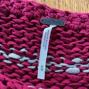 FREE PEOPLE Over Easy‎ Striped Open Chunky Knit Sweater C31 thumbnail 4
