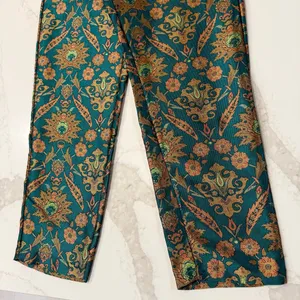 Maeve x Anthropologie Melyssa Floral Metallic Tapestry Trouser Pant Womens Small thumbnail 4