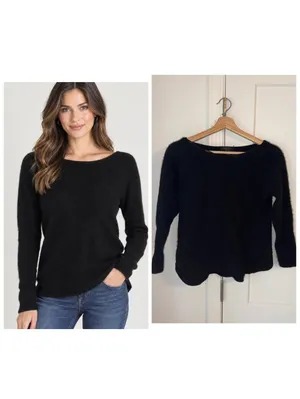 Cashmere Charter Club Luxury $199 100% Cashmere Woman’s S black cashmere sweater thumbnail 2