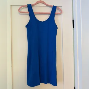 NWT Medium Ocean Drive Blue Ribbed Tank Dress thumbnail 4