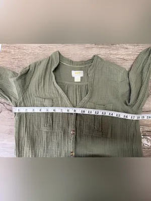 Anthropologie Maeve Katie Textured Utility Tunic Dress size 0 thumbnail 5