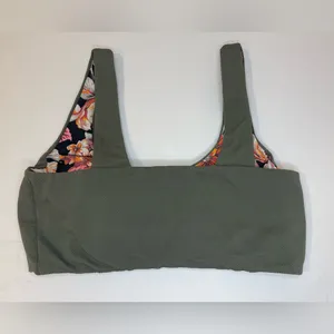 Maaji Pine Green‎ Passion 2 Way Wear Classic Floral Bralette Bikini Top Size M thumbnail 8