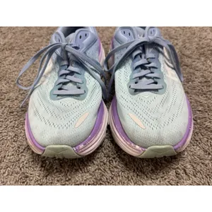 HOKA ONE ONE Bondi 8 Running Shoes Chalk Violet Pastel Lilac Sneaker Sz 8 Wide thumbnail 4