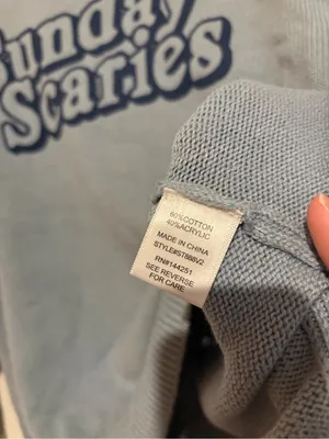 Sincerely Jules Sunday Scaries Soft Knit‎ Sweater Light Blue size medium thumbnail 5