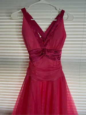 Hot Pink Tulle Coquette Dress | Fairycore Princess Prom Dress XS/S Petite thumbnail 3