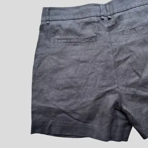 Free People Chelsea Pleated Linen Shorts Black Size 10 100% Linen High Rise thumbnail 8