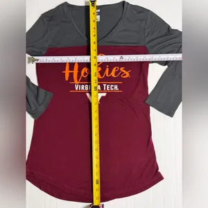 Virginia Tech Hokies Women’s Long Sleeve S Tee VT Football Game Day Sporty Shirt thumbnail 9