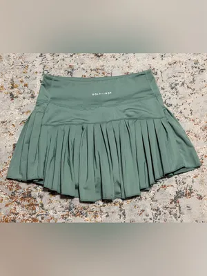 Gold Hinge Pleated Tennis Skirt skort sea green sage Small thumbnail 3