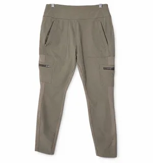 Athleta Headlands Hybrid Cargo Tight Pants Peat Taupe Size 10 thumbnail 2