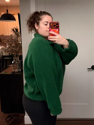 Green Teddy jacket thumbnail 3