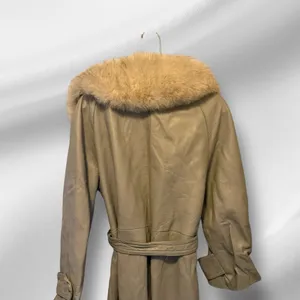 Vintage 24 K Leather By Dan‎ Di Modes Leather Coat with Real Fur Collar thumbnail 5