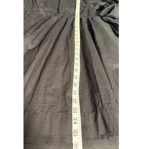 Happy x Nature NWT M Black Embroidered Cotton Open Back Tie Mini Dress Pockets thumbnail 13
