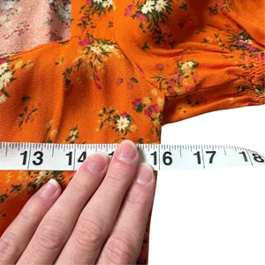 Reformation Lacey Dress Orange Floral Midi thumbnail 8