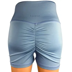 Agent84 Womens Blue Scrunch High Waist Yoga Workout Athletic Active Shorts Sz M thumbnail 3