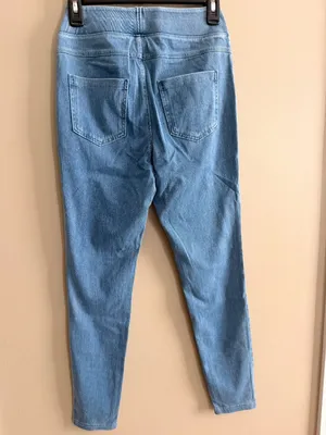 Halara Womens Full-Length size Small Jeggings Small Blue Stretch Denim Blend thumbnail 4