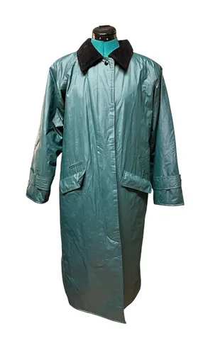 Vintage Misty Harbor Green Plaid Women’s Size M Flannel Lined Rain Coat thumbnail 1