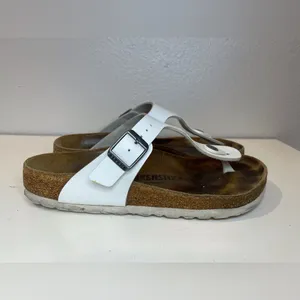 Birkenstock Women’s Gizeh Birko-Flor White Sandals Size 5-5.5‎ (36) thumbnail 4