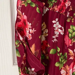 Love J Burgundy Floral Blouse thumbnail 4