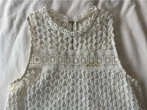 Maeve Anthropologie White Retro Mini Dress thumbnail 3
