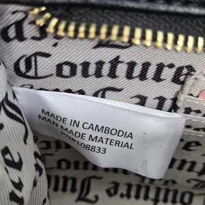 Juicy Couture Embossed Black and‎ Gold Clutch with Chain Strap thumbnail 5