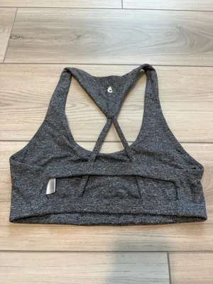 Spiritual Gangster Namaste Athletic Paradise Yoga Sports Bra - Gray thumbnail 3