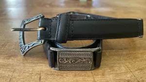 FOSSIL Vintage Genuine leather with metal unisex belt thumbnail 1