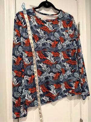 NWT Hang Ten Size S UPF 50+ Tropical Floral Long Sleeve Rash Guard Swim Shirt thumbnail 5