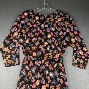 Anthro HD in Paris Maxi Dress‎ Womens US 4 Sheer Floral Chiffon Cottage Peasant thumbnail 15