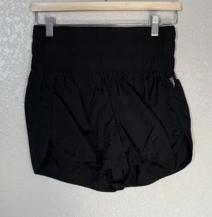 Free People Movement The Way Home Shorts Medium Black Nylon thumbnail 1