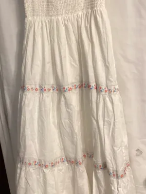 Rachel Zoe Puff SleeveTiered smock Dress Floral Embroidery Cottagecore,Romantic thumbnail 2