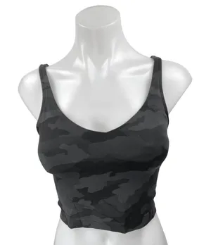 Lululemon Align Black Camo Camouflage Army Sleeveless Sports Bra Crop Tank Top 2 thumbnail 1