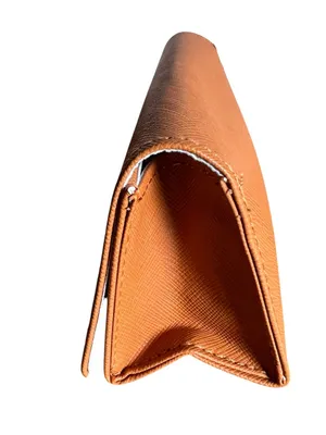 Tory Burch Orange Saffiano Leather Sunglasses Case Eyeglasses Case Travel Bag thumbnail 4