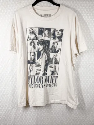 Taylor Swift Cream Eras Tour Graphic Print Short Sleeve Cotton Tee thumbnail 3