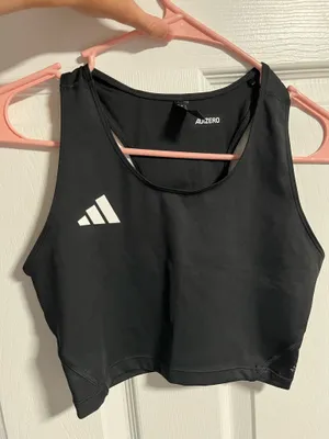 Adidas Crop Tank Black Top Workout thumbnail 1