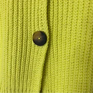 Free People Knit Sweater Neon Yellow Cardigan Swim Too Deep Cardi Oversized XS thumbnail 5