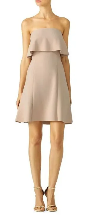 Elizabeth and James‎ Mini Dress 8 Biscuit Pink Hickory Bandeau Strapless Gala thumbnail 1