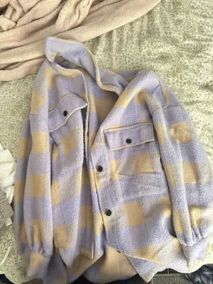 Purple Plaid Shacket Size L thumbnail 1