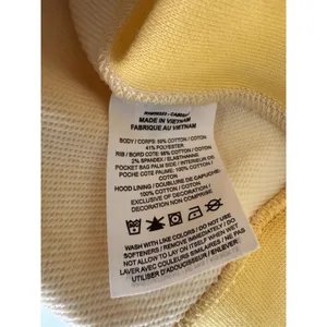 Nike Court Heritage Dri Fit Yellow Striped Tennis Oversized Hoodie Womens Small thumbnail 5