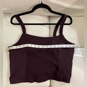 Lululemon NWT Align Lace Panel Tank Top Black Plum Size XL B/C Cup thumbnail 9