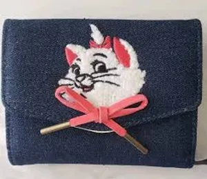 LOUNGEFLY x DISNEY Aristocats Bonjour Marie Denim Wallet Cat AS-IS thumbnail 1
