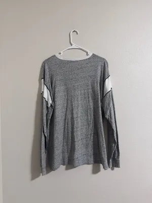 PINK Victoria's Secret Grey Tee with White Trim thumbnail 3