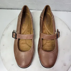 Natural Soul Naturalizer Leather Mary Jane Flats Womens 8 Brown Buckle Strap thumbnail 7