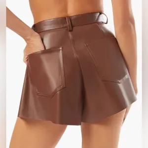 Revolve|WeWoreWhat| VEGAN LEATHER FLARE BELL SHORT| SZ 27 thumbnail 2