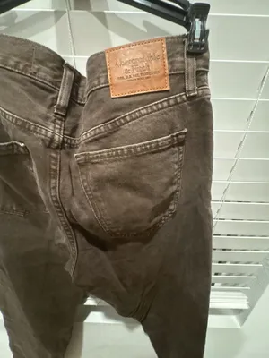 Abercrombie & Fitch Authentic Rigid Denim Loose Jeans Size 28W 30L Brown thumbnail 9
