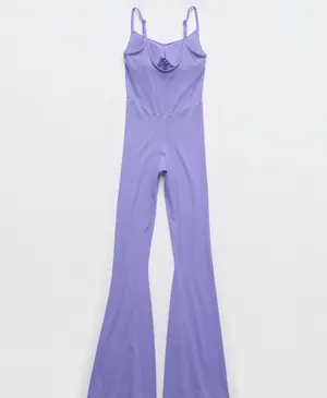 Offline By Aerie Real Me Xtra Flare Violet Jumpsuit thumbnail 2