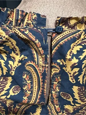 Anthropologie A Loves A Damask Print Voile Ruffle Dress – Size XL thumbnail 8