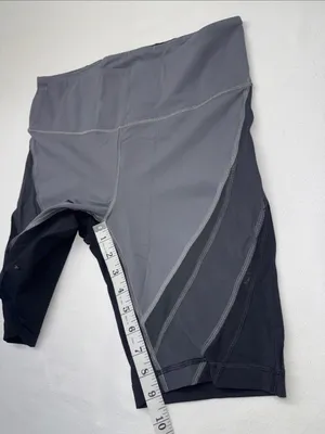 lululemon athletica Two-Tone Gray & Black High-Rise Bike Shorts thumbnail 4