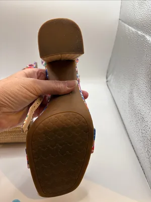 Kelly & Katie Floral Multi-Color Wedge Sandals thumbnail 3